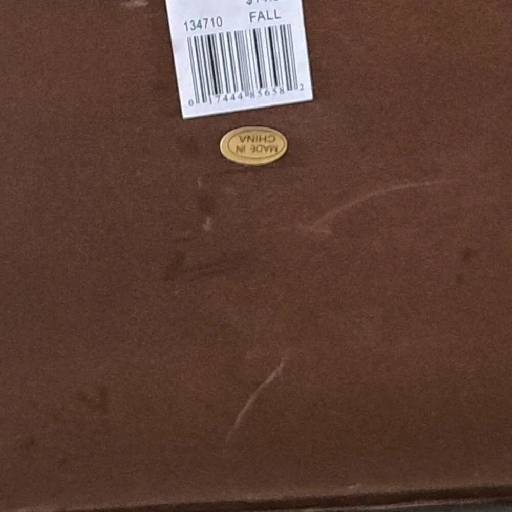 Vintage Distressed Metal Basket Fall Motif Large Ornamental Box with Handles - Picture 7 of 9